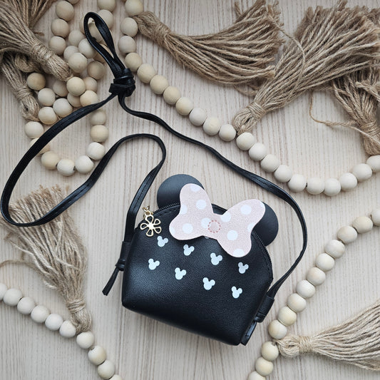 Girls Mouse Mini Bag Black