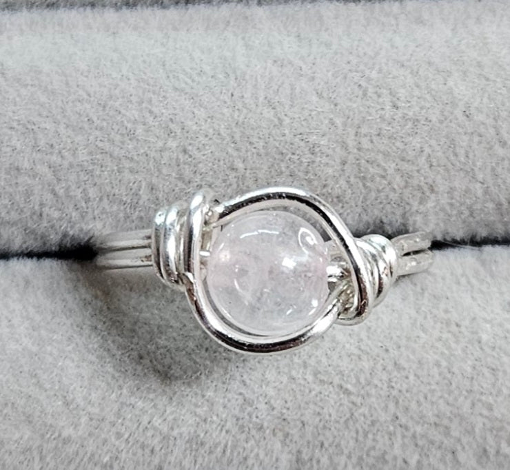 Wire Wrapped Crystal Rings