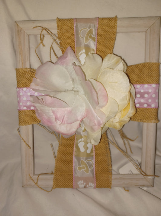 Frame w/ ribbon Cross