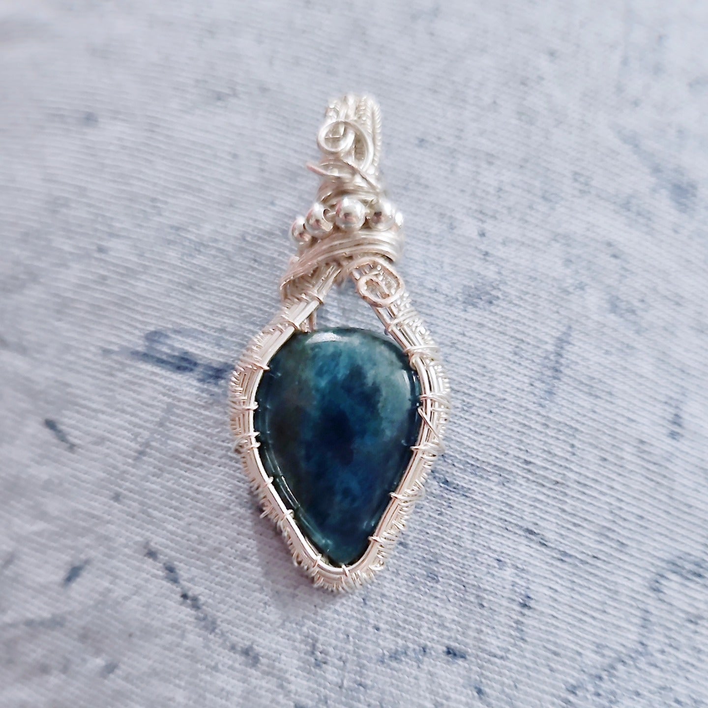 Blue Apatite Pendant