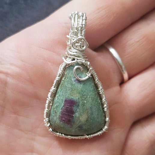 Ruby Fuchsite Charm Necklace