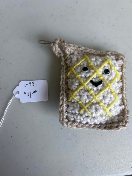 Eggo Waffle Poptart Keychain