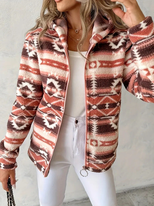 Aztec zip up jacket