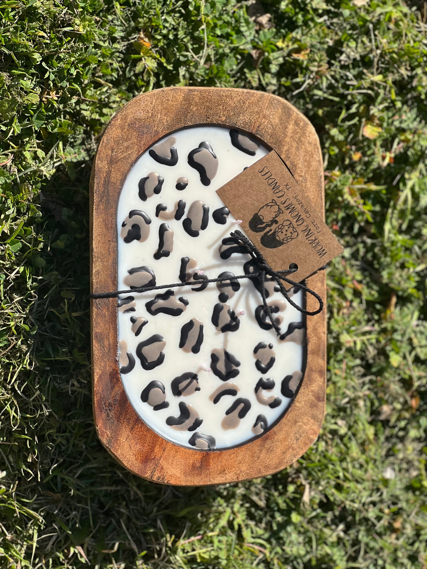 Leopard Print Oval Candle