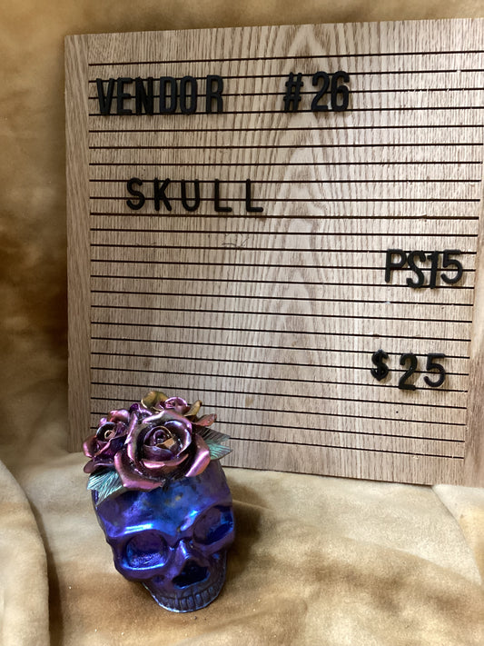 Rose Trio Skull