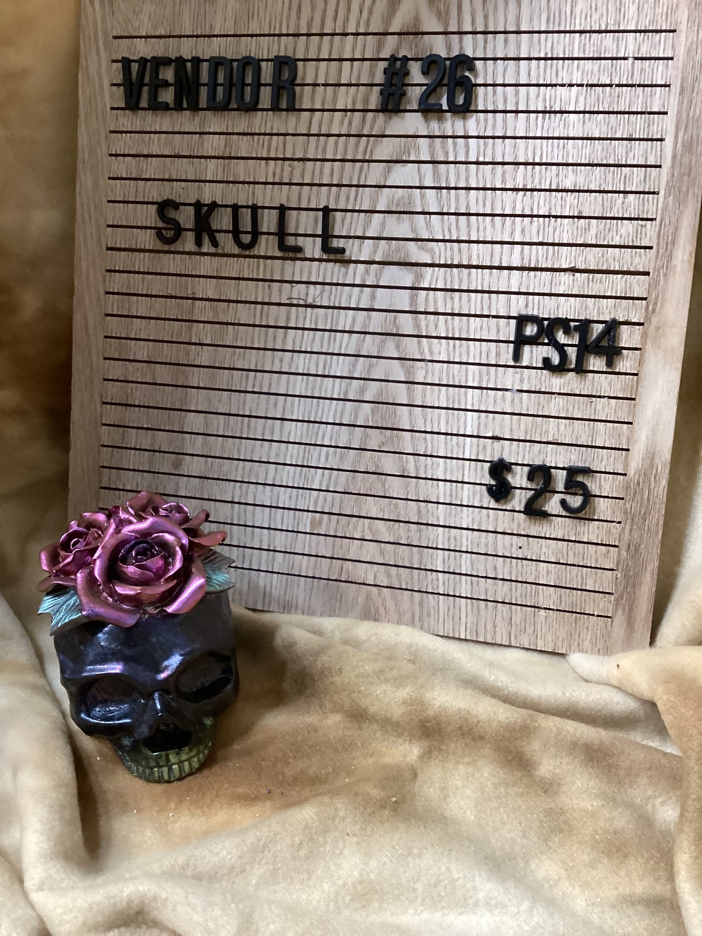 Rose Trio Skull