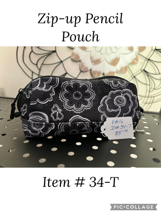 Botanical Lace - Zip-up Pencil Pouch