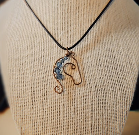 Sapphire Horse Necklace