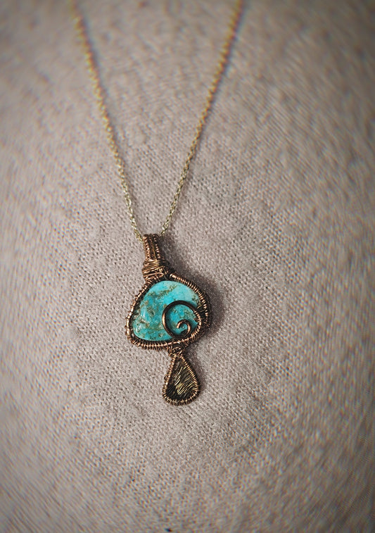 Turquoise Mushroom Necklace