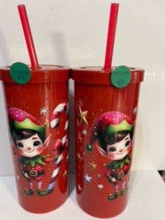 acrylic skinny red tumbler