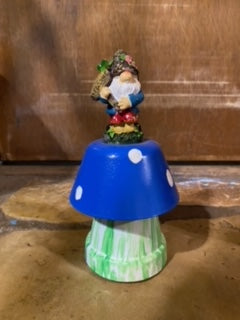 Gnome on a blue mushroom