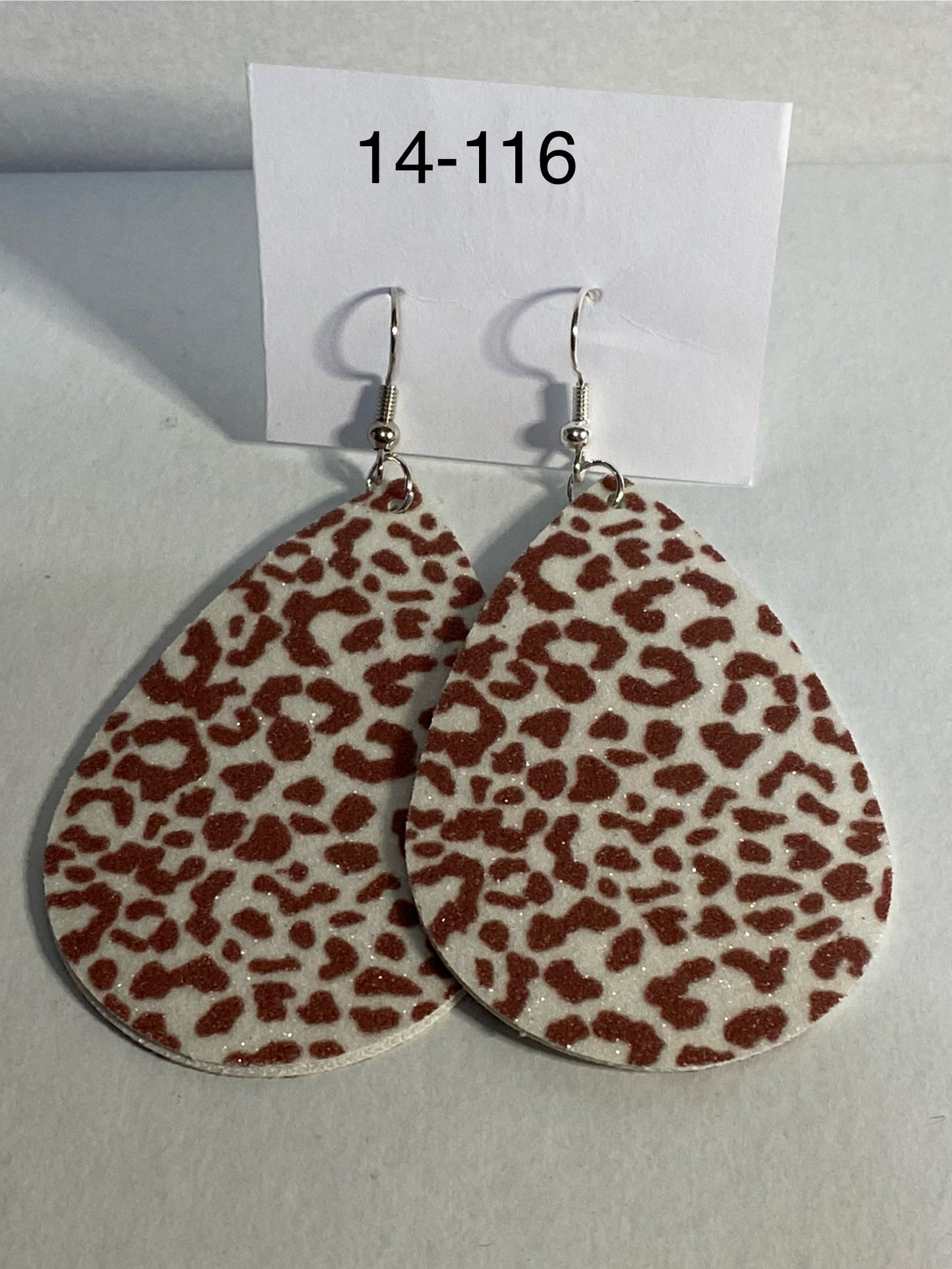 cheetah print faux leather earrings