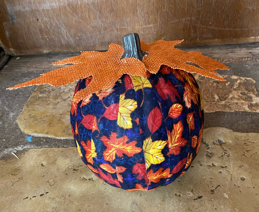 Blue Fabric Pumpkin