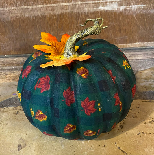 Green Fabric Pumpkin