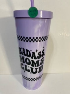 badass moms club purple tumbler