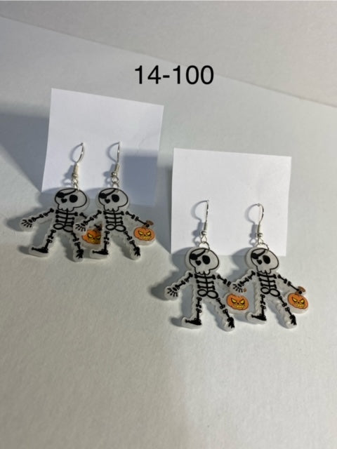 acrylic skeleton earrings