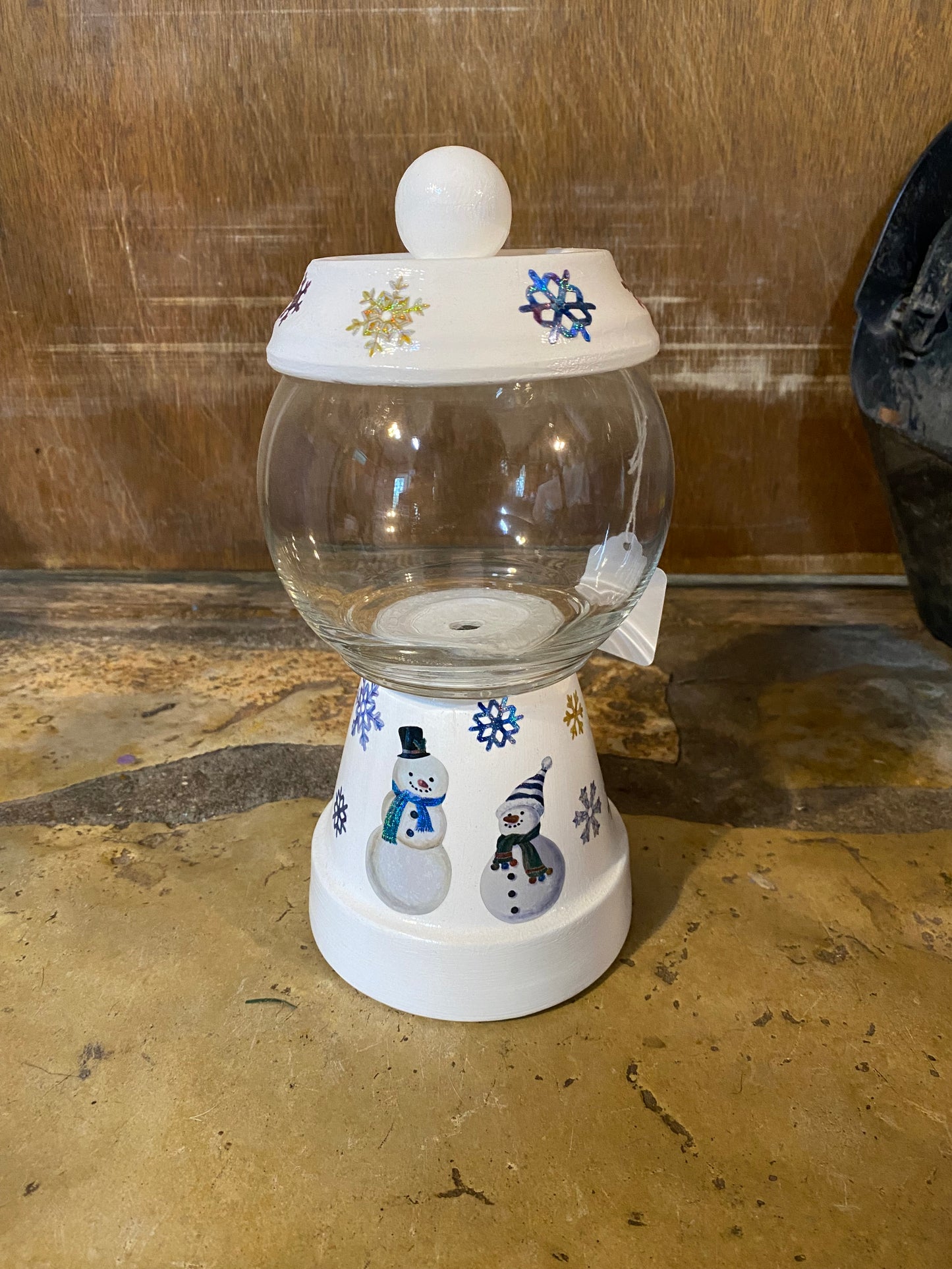 Snowman candy jar