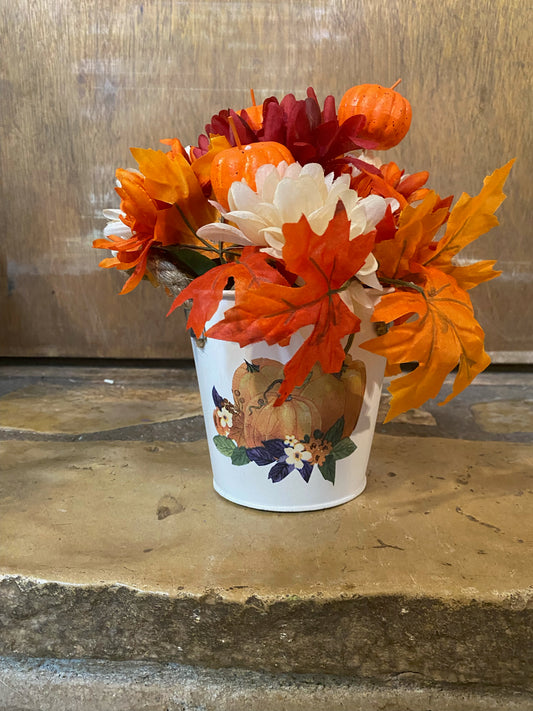 Pumpkin Bucket centerpiece