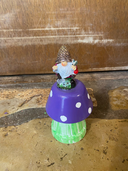 Gnome on a Purple Mushroom