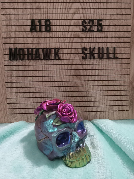 Resin Mohawk Skull