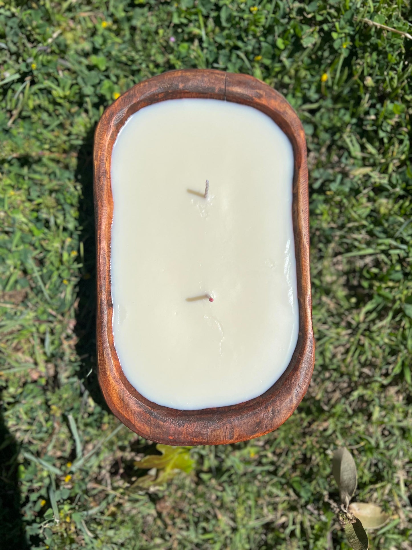 Oval White Candle