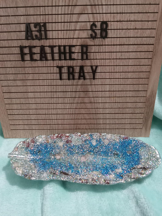 Resin Feather Tray