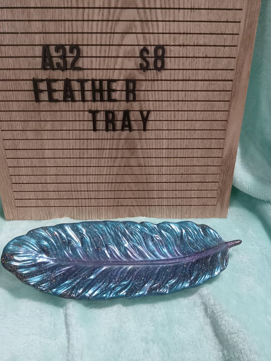 Resin Feather Tray