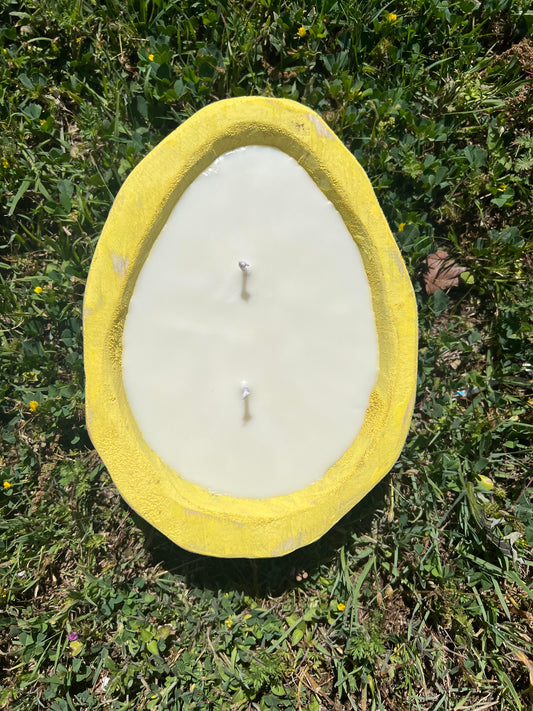 Yellow Egg Candle