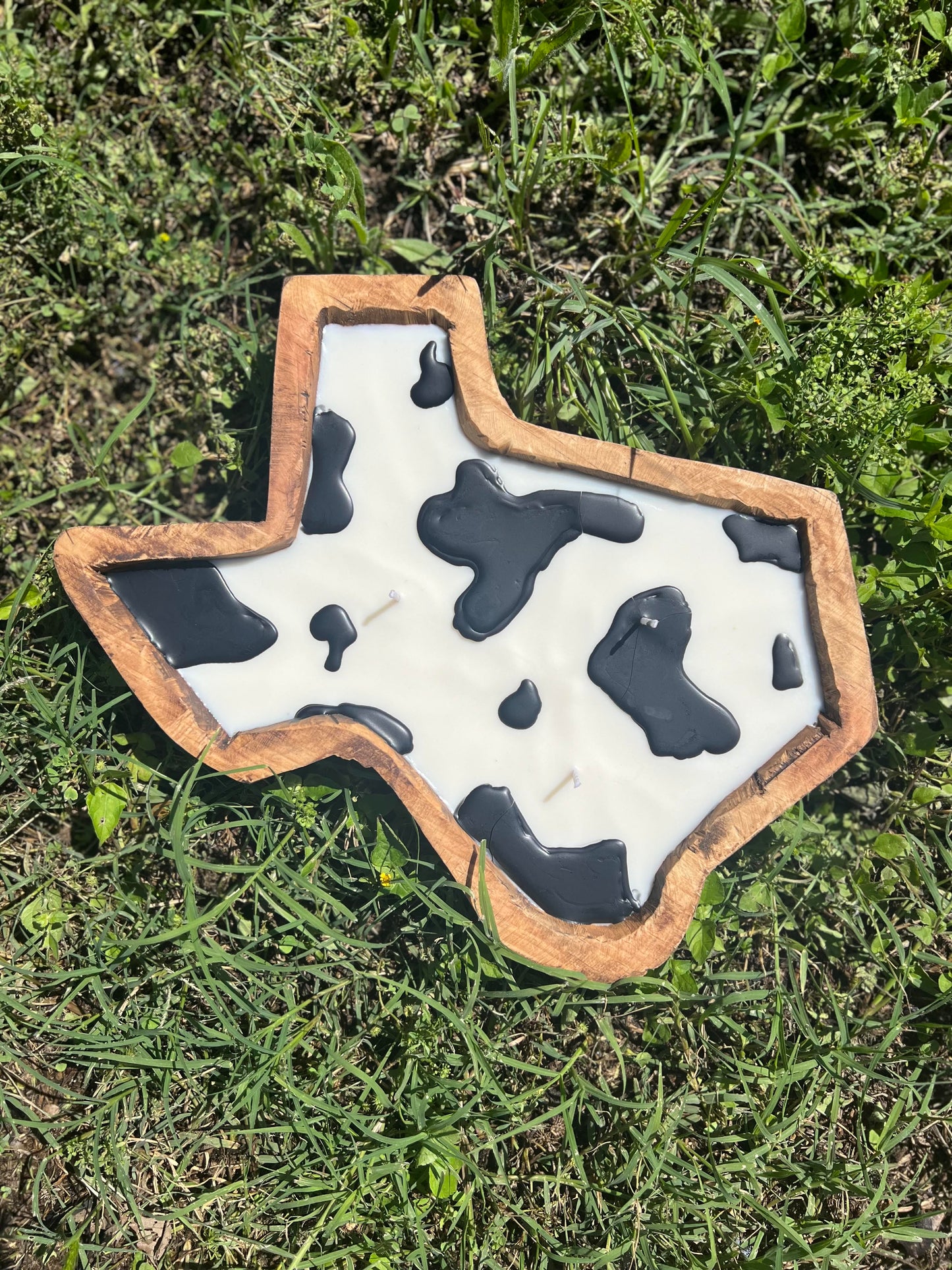 Texas Cow Print Candle